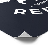 California-Logo | Der goldene Staat Poster (Ecke)