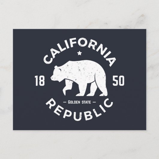 California-Logo | Der goldene Staat Postkarte (Vorderseite)