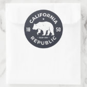 California-Logo | Der goldene Staat Runder Aufkleber (Tasche)