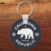 California-Logo | Der goldene Staat Schlüsselanhänger (Vorderseite)