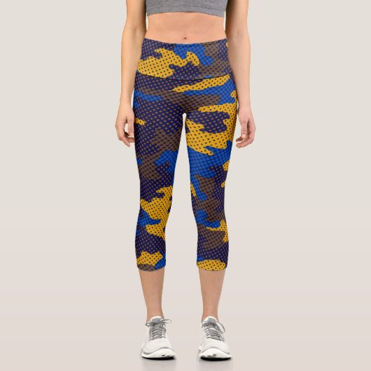 California Los Angeles Coastal Bear camo Capri Leggings (Vorderseite)