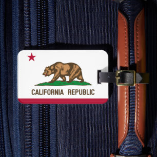 California Luggage Tags, patriotische Flagge Kalif Gepäckanhänger
