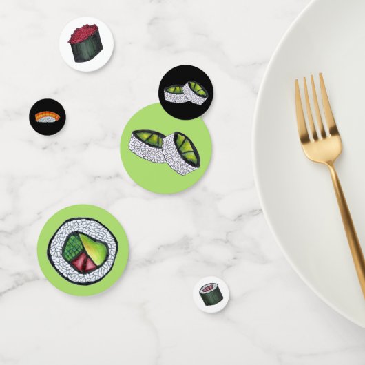 California Maki Roll Sushi japanische Küche Konfetti (Gruppe)