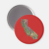 California Map Magnet (Vorderseite/Rückseite)