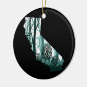 California Map Morel Mushroom Jagen Shrooming Keramik Ornament (Links)