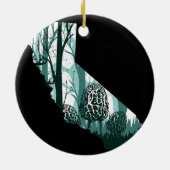 California Map Morel Mushroom Jagen Shrooming Keramik Ornament (Hinten)