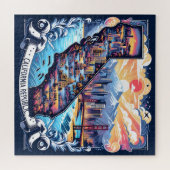 California Map Vector Art Puzzle (Horizontal)