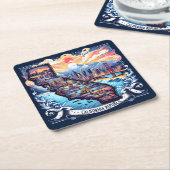 California Map Vector Art Rechteckiger Pappuntersetzer (angewinkelt)