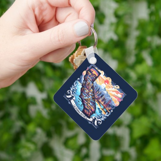 California Map Vector Art Schlüsselanhänger (Hand)