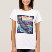 California Map Vector Art T-Shirt (Vorderseite)