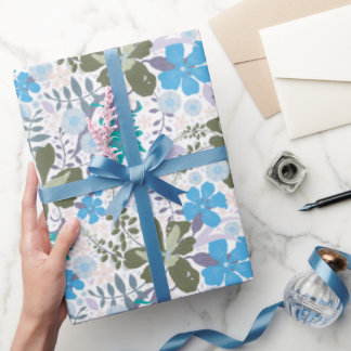 California Meadow (blau/weiß) - Wrapping Paper Geschenkpapier