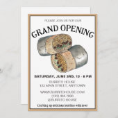 California Mission Burrito Restaurant Mexiko Küche Einladung (Vorne/Hinten)