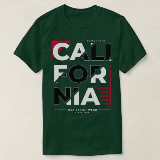 California modern typography lettering urban style T-Shirt (Design vorne)