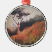 California Monterey Cypress Lone Tree Silbernes Ornament (Vorne)