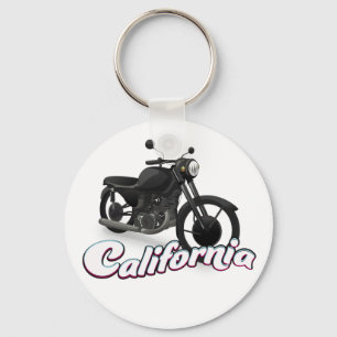 California Motorrad Classic Round Sticker Schlüsselanhänger