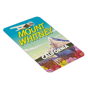 California Mount Whitney Travel Poster Magnet