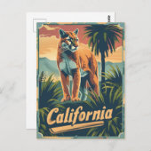 California Mountain Lion Cougar Postkarte (Vorne/Hinten)