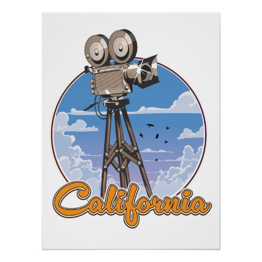 California Movie Camera Poster (Vorderseite)
