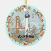 California Muscheln Leuchtturm Ornament (Vorne)