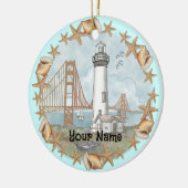 California Muscheln Leuchtturm Ornament (Links)