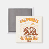 California Nature Lover Gift – Retro Bear  Magnet (Vorderseite/Rückseite)