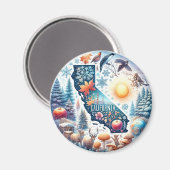 California Nature Winter Magnet (Vorderseite/Rückseite)