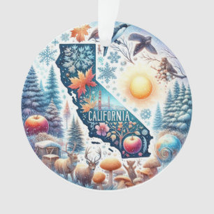 California Nature Winter Weihnachten Ornament