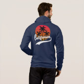California Navy Blue Fleece Zip Hoodie (Schwarz voll)
