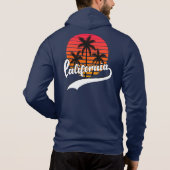 California Navy Blue Fleece Zip Hoodie (Rückseite)