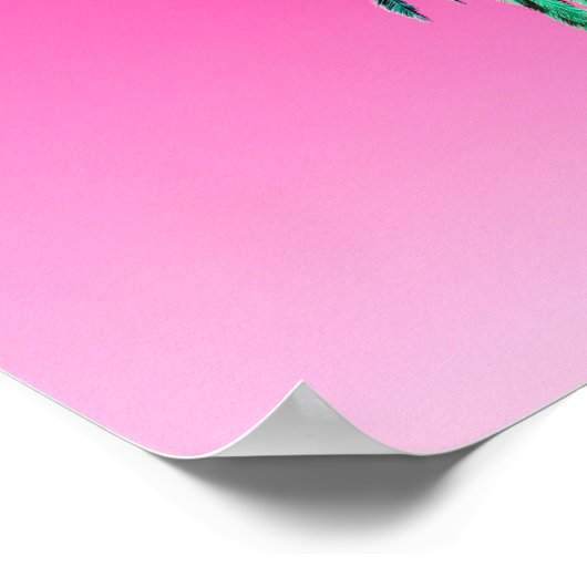 California Neon Palm Tree Poster (Ecke)