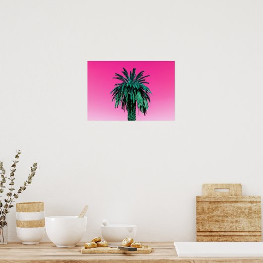 California Neon Palm Tree Poster (Küche)
