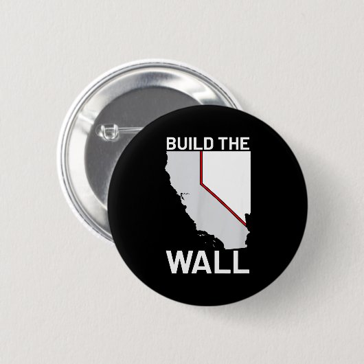 California Nevada Build The Wall Ca Nv  Button (Vorne & Hinten)