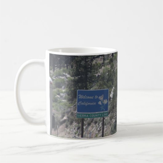 California-Nevada Staat Line Tasse (Links)