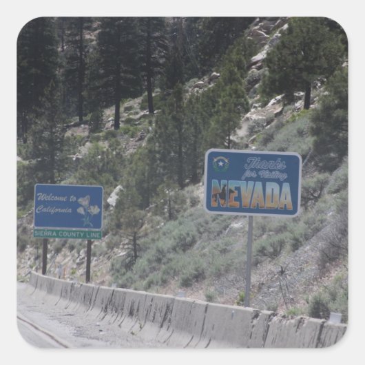 California-Nevada Stateline Stickers (Vorderseite)