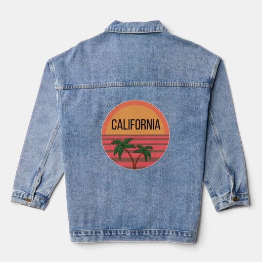 California Niedlich Design Geschenkideen Sunset Pa Jeansjacke (Rückseite)
