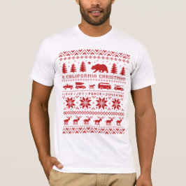 California Niedliches Ugi Christmas Sweater Design T-Shirt