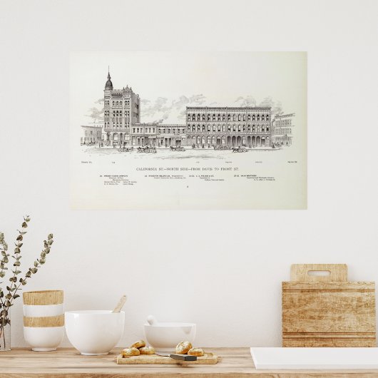 California North Side Davis und Front Poster (Küche)