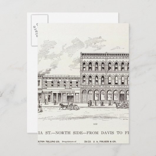 California North Side Davis und Front Postkarte (Vorne/Hinten)