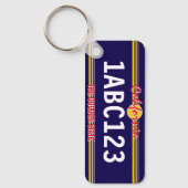 California Nummernschild im Retrostil Schlüsselanhänger (Vorderseite)