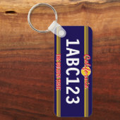 California Nummernschild im Retrostil Schlüsselanhänger (Vorderseite)