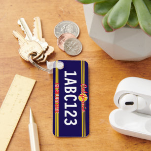 California Nummernschild im Retrostil Schlüsselanhänger