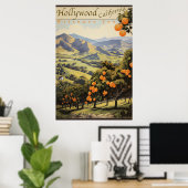 California Orange Groves - Old Hollywood - Reisen Poster (Heimbüro)
