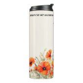 California Orange Poppies mit Verse Personalisiert Thermosbecher (Nach links gedreht)