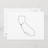 California Outlyner Map Postkarte (Vorne/Hinten)