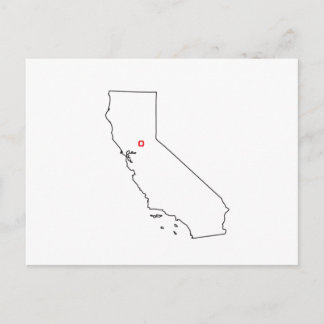 California Outlyner Map Postkarte