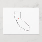 California Outlyner Map Postkarte (Vorderseite)