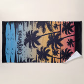 California Palm Tree Beach Handtuch (Vorderseite)