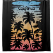 California Palm Tree Duschvorhang (Vorderseite)