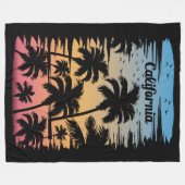California Palm Tree Fleecedecke (Vorderseite (Horizontal))