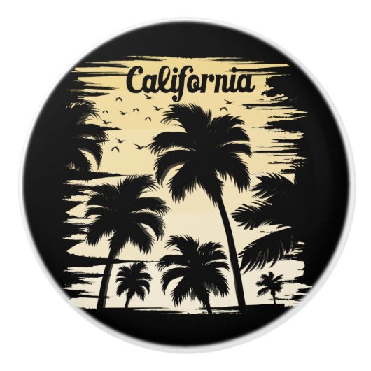 California Palm Tree Keramikknauf (Vorderseite)